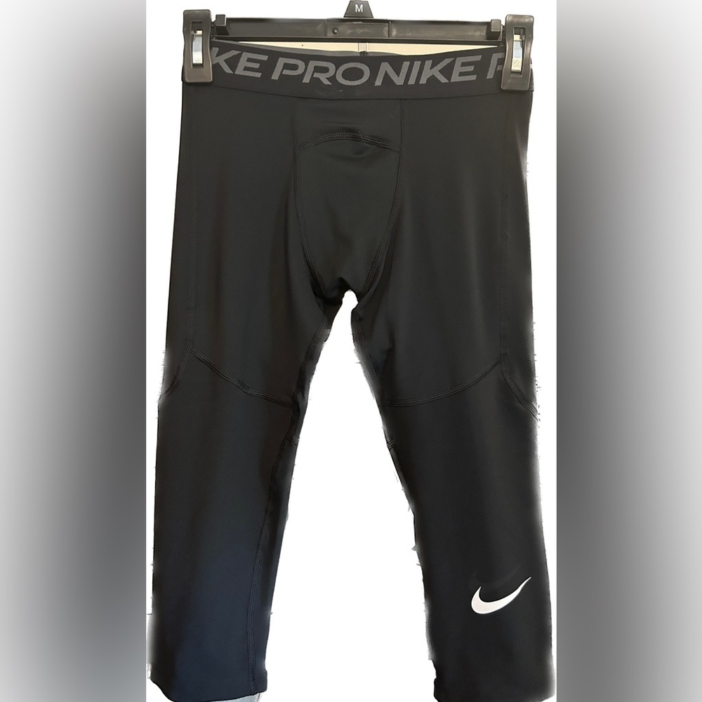 Nike Pro-Boy’s 3/4 Black Compression Pants, Multiple Sizes